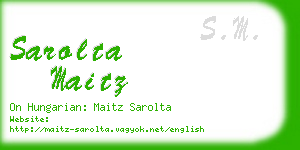 sarolta maitz business card